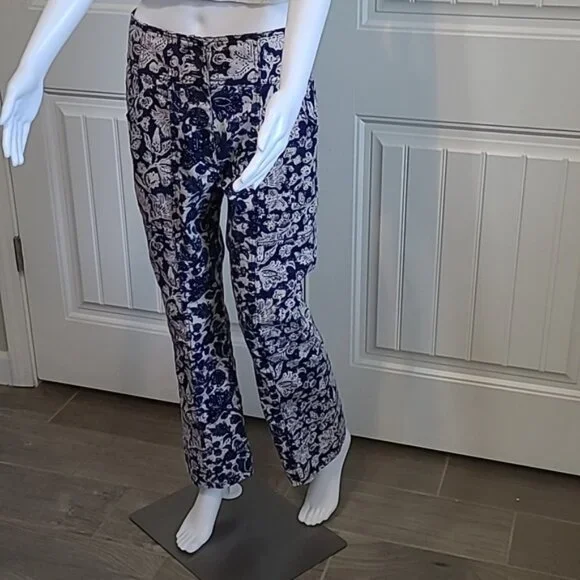 Ulla Johnson's Floral Ellis Jeans Corset-Inspired Button Fly Kick Flare Size 6 - Picture 4 of 14